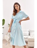 Rochie cămașă albastru deschis cu nasturi 07000 - Magazin online - Boutique